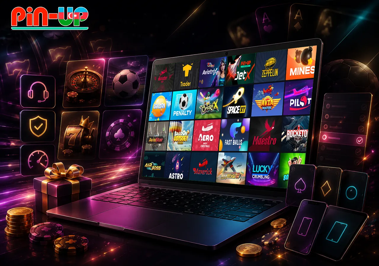 Platforma üstünlükləri noutbuk interfeysi, bonus imkanları, oyun seçimi və rahat istifadə təcrübəsi ilə